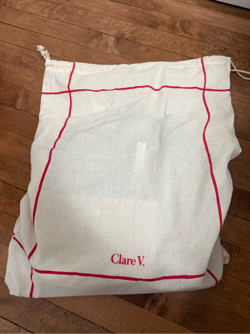 Clare V Tan Suede Tote with Black and Cream Stripe - Picture 10 of 10
